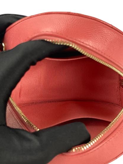 CHANEL - Pink Caviar Round Clutch With Chain