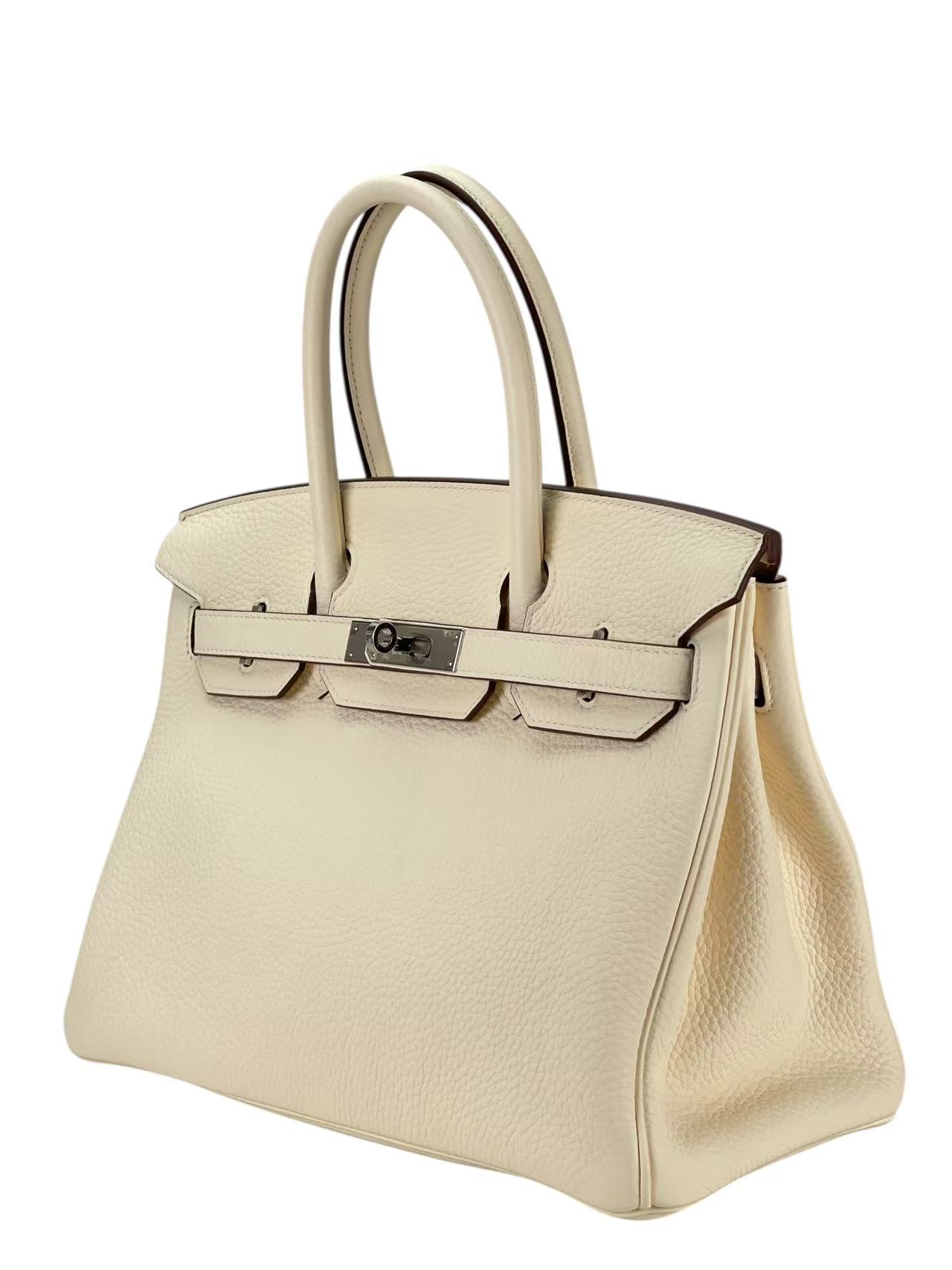 HERMES - Birkin 30 Nata Taurillon Clemence Palladium Hardware