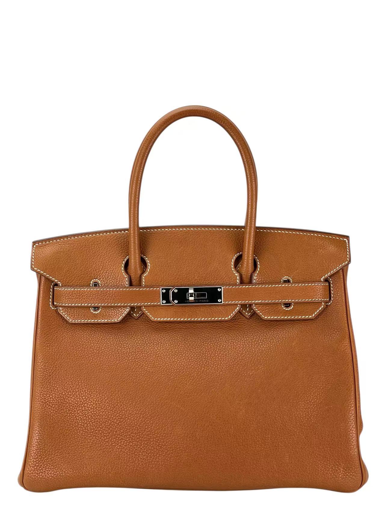 HERMES - Birkin 30 Gold Barenia Leather Gold Hardware 
