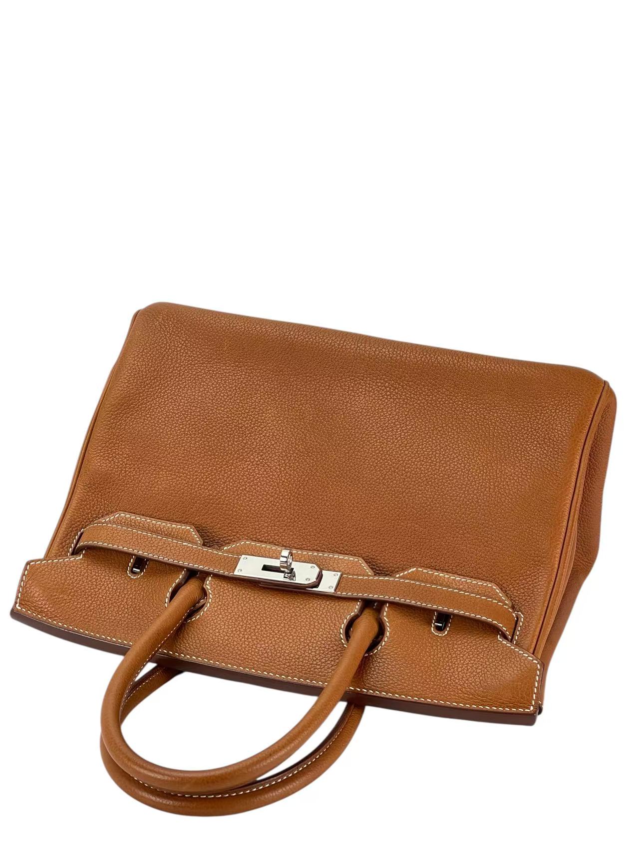 HERMES - Birkin 30 Gold Barenia Leather Gold Hardware 