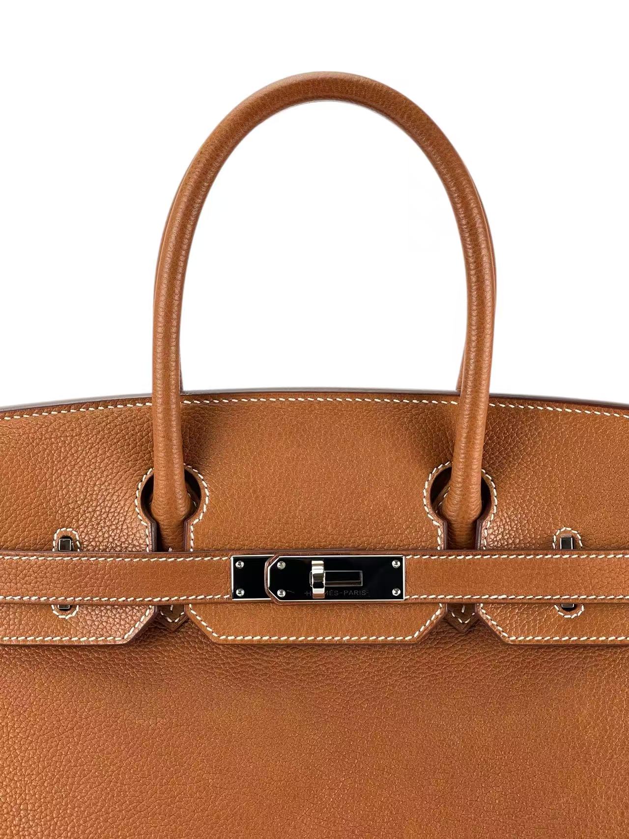 HERMES - Birkin 30 Gold Barenia Leather Gold Hardware 