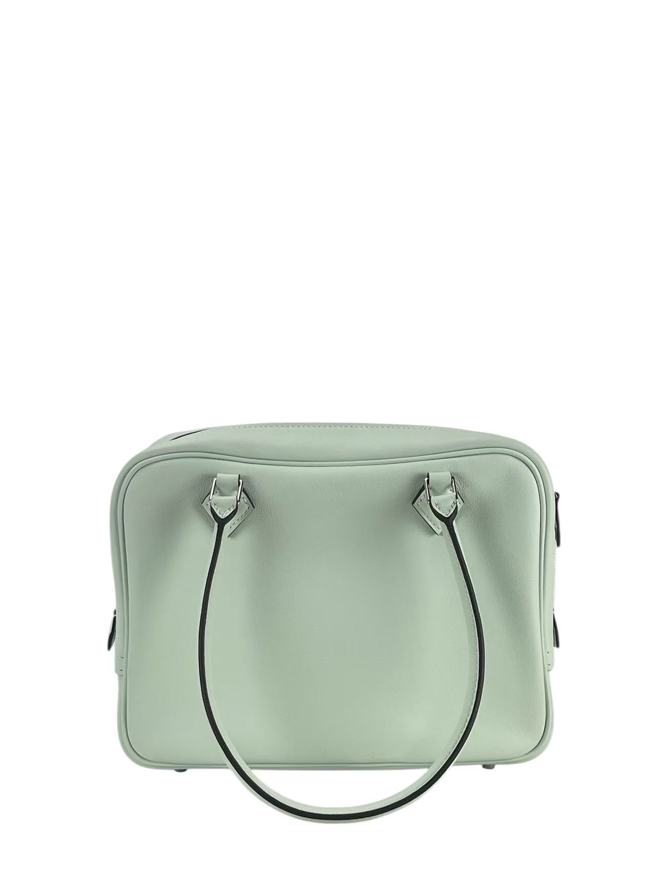 HERMES - Hermes Mini Plume 20 Swift Vert Peppermint N3 Palladium Hardware Bag