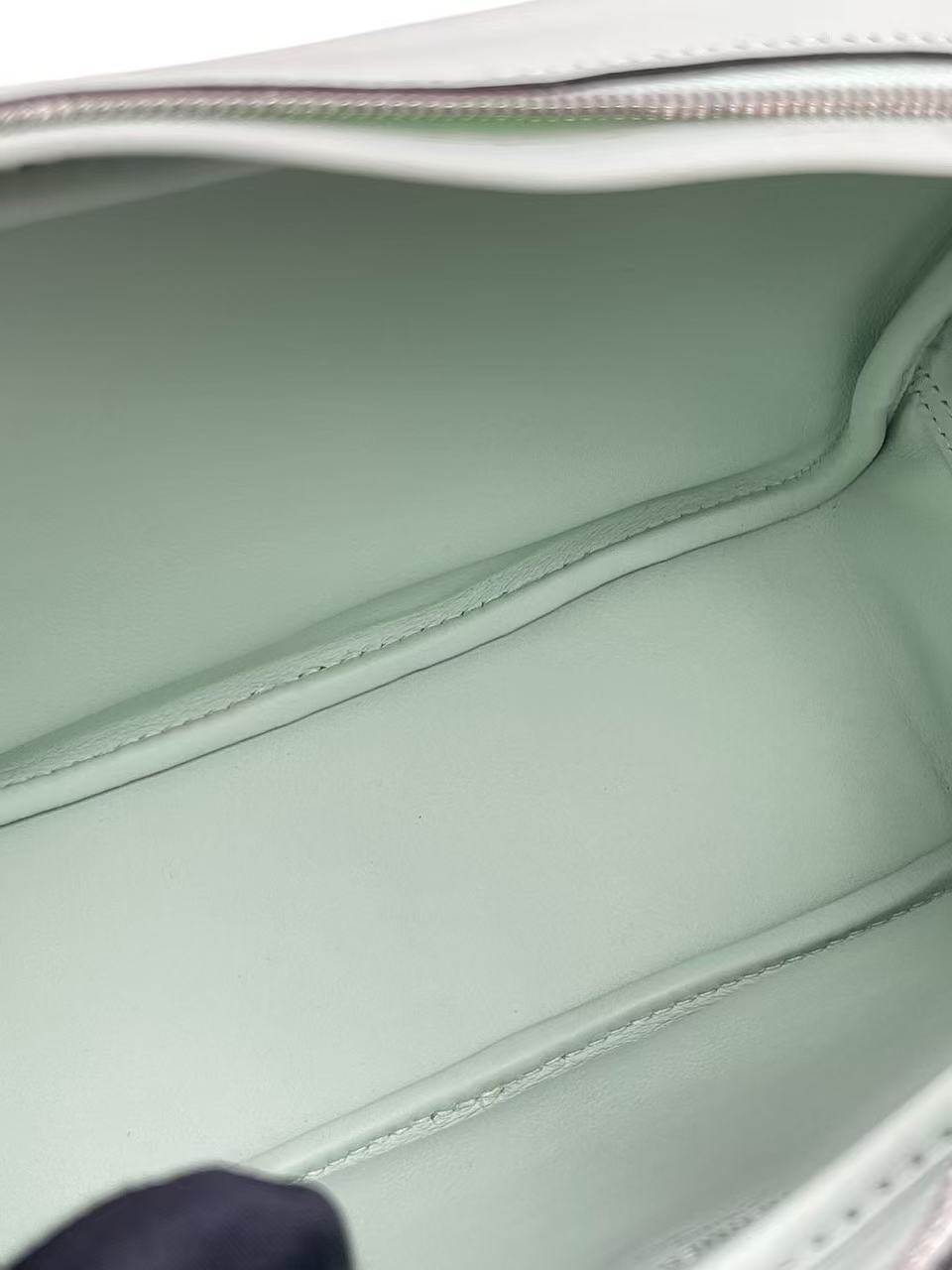 HERMES - Hermes Mini Plume 20 Swift Vert Peppermint N3 Palladium Hardware Bag