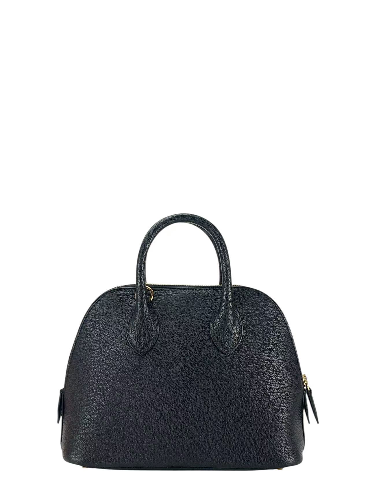 HERMES - Mini Bolide Noir89 Chevre Gold Hardware