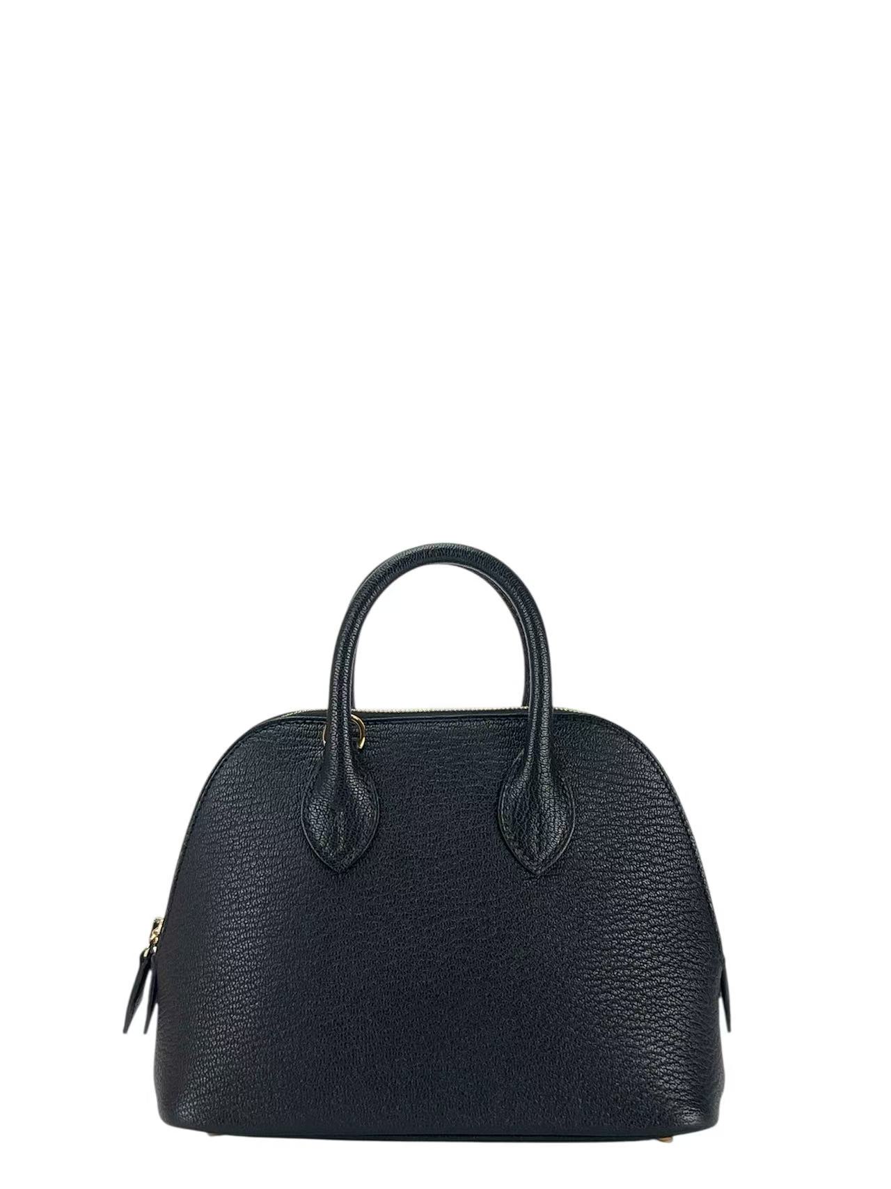 HERMES - Mini Bolide Noir89 Chevre Gold Hardware
