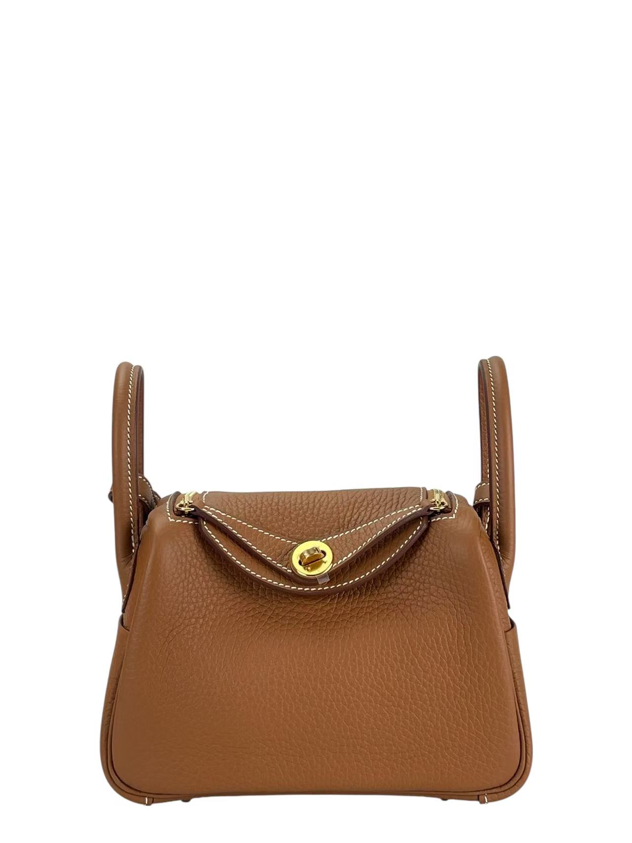 HERMES - Mini Lindy Gold Clemence Gold Hardware 