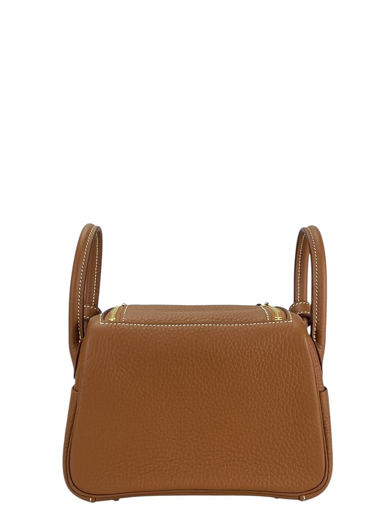 HERMES - Mini Lindy Gold Clemence Gold Hardware 