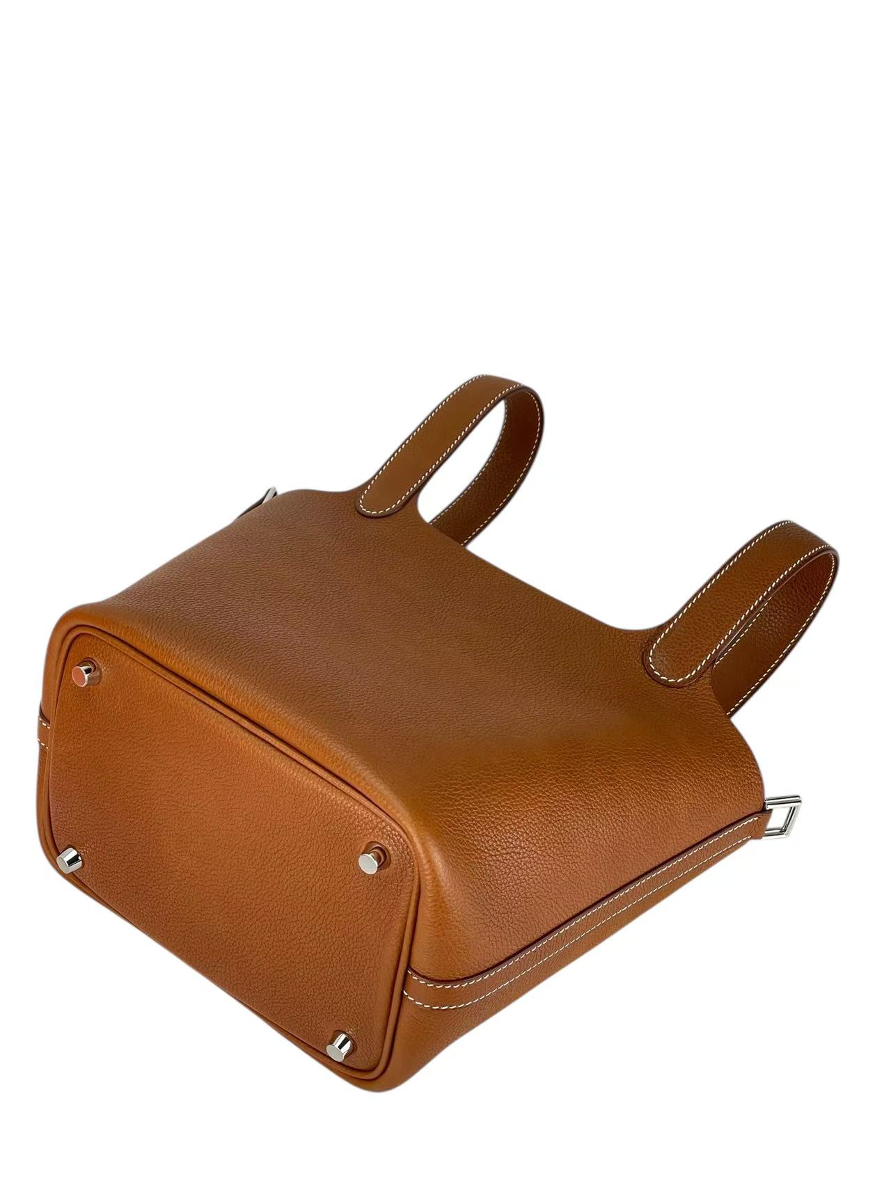 HERMES - Picotin PM Picotin 18 Fauve 34 Barenta Faubourg Gold Hardware