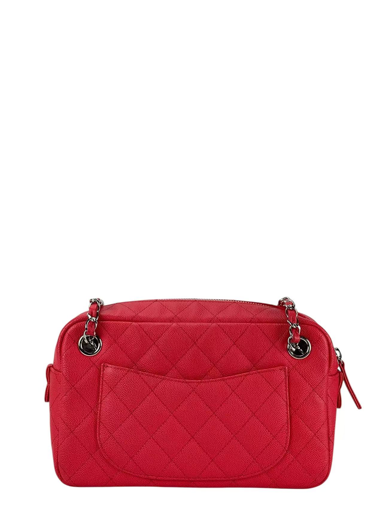 CHANEL - Red Cavair Matelasse Camera Shoulder Bag