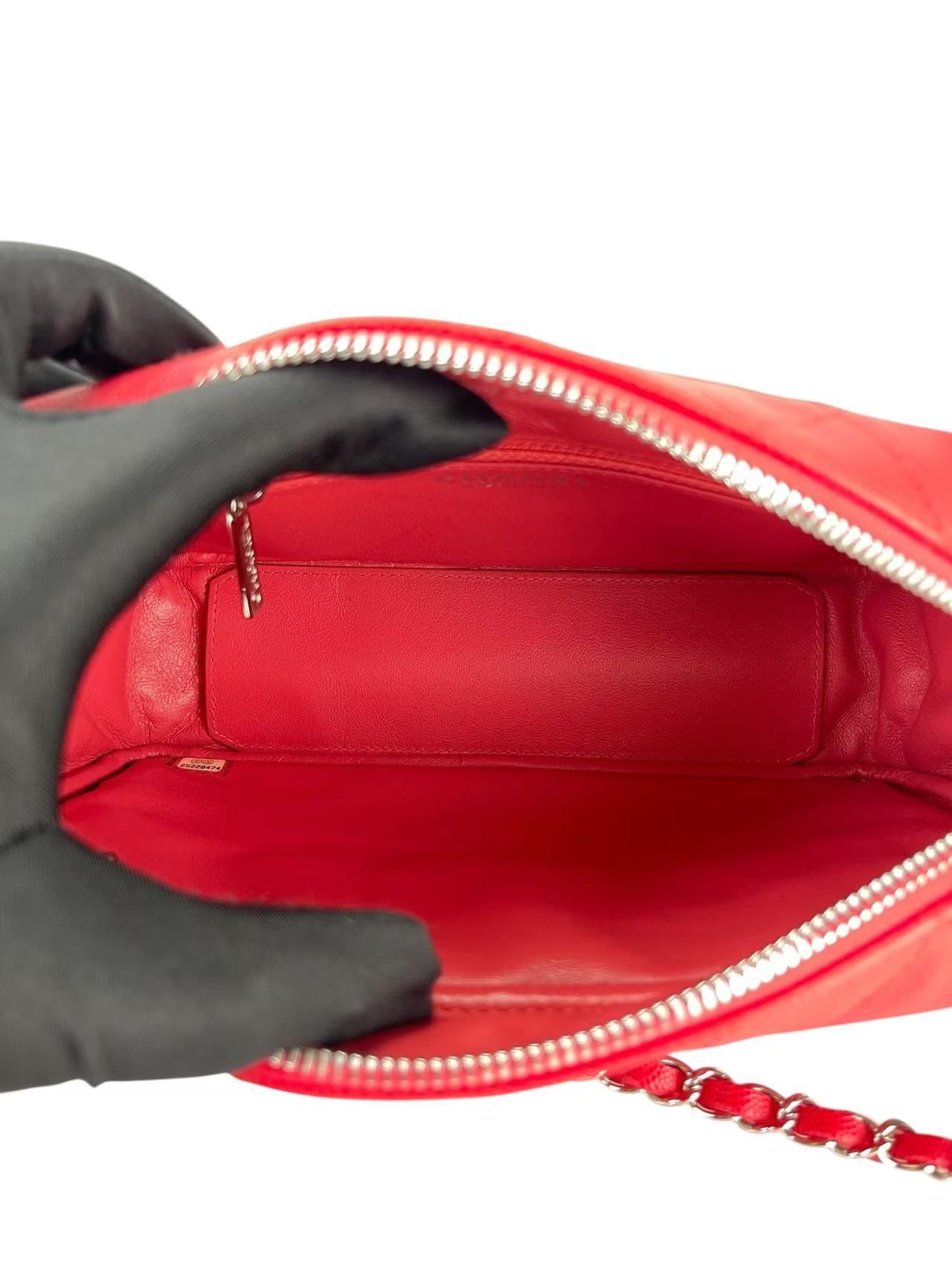 CHANEL - Red Cavair Matelasse Camera Shoulder Bag
