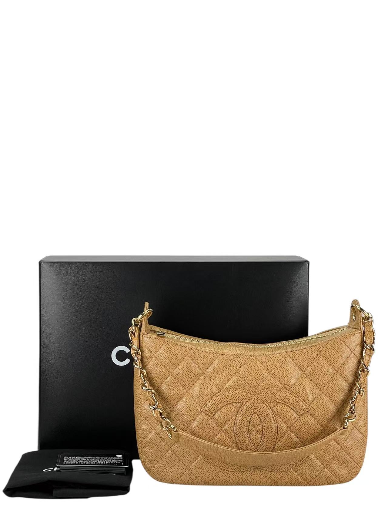 CHANEL - Half Moon Beige Shoulder Bag