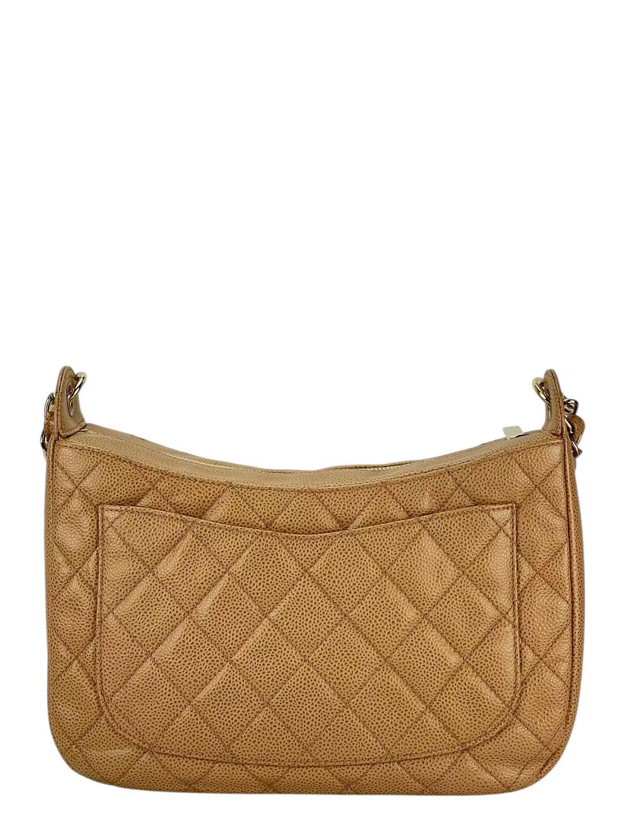 CHANEL - Half Moon Beige Shoulder Bag