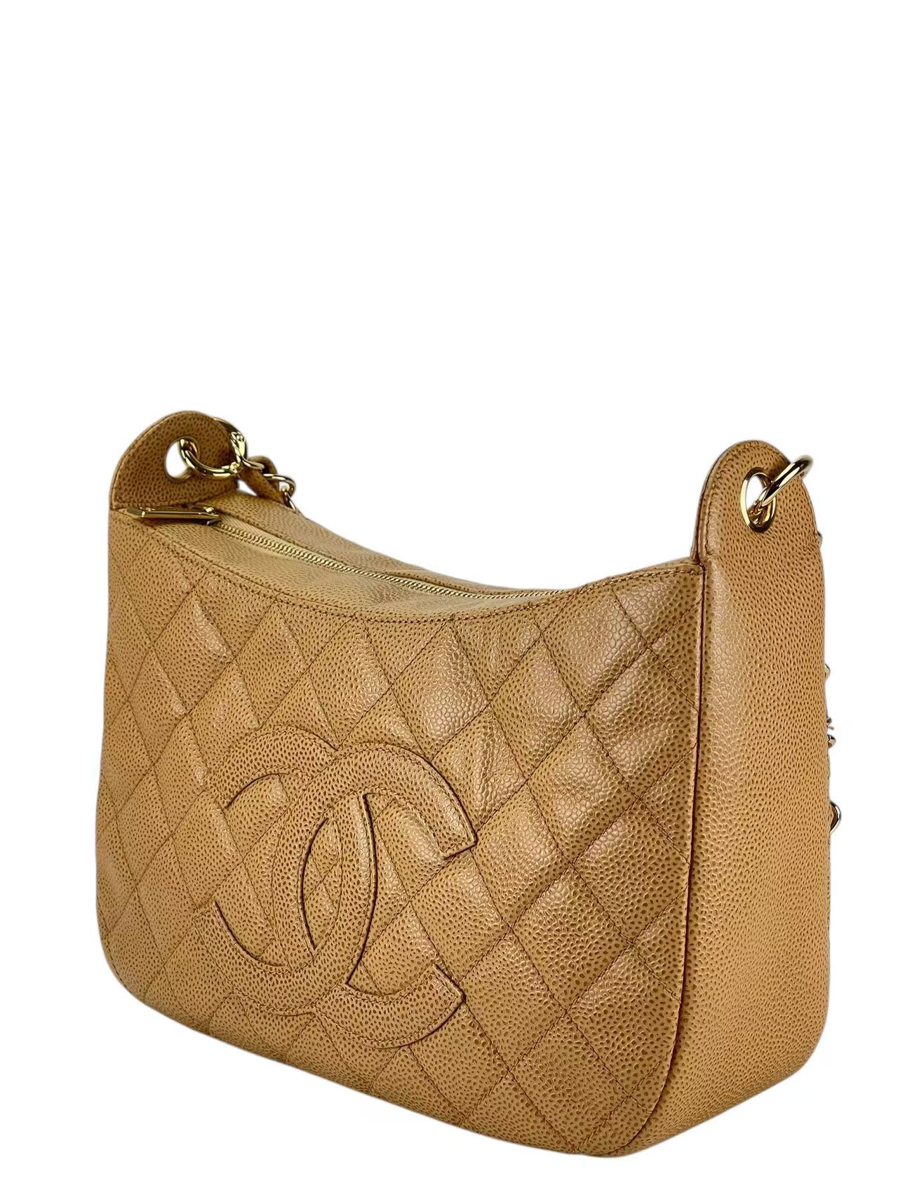 CHANEL - Half Moon Beige Shoulder Bag