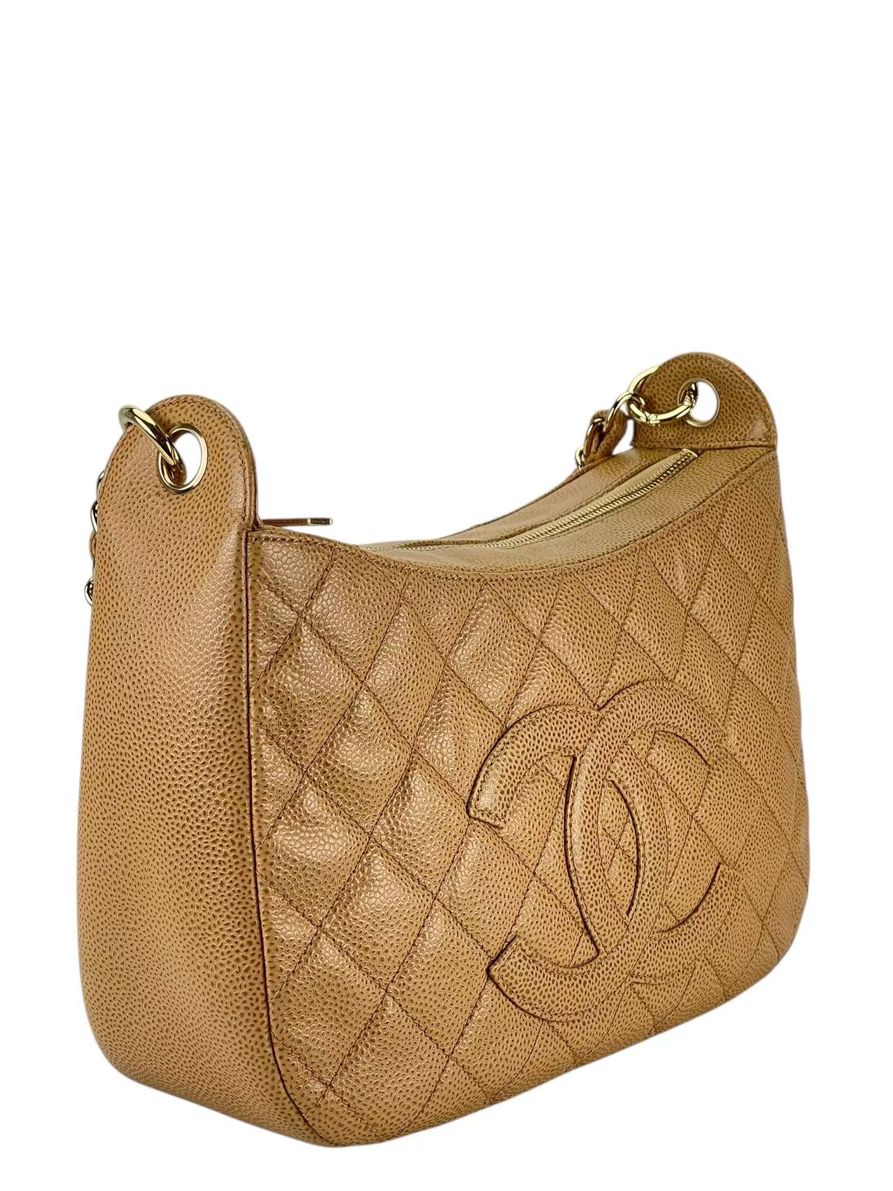 CHANEL - Half Moon Beige Shoulder Bag