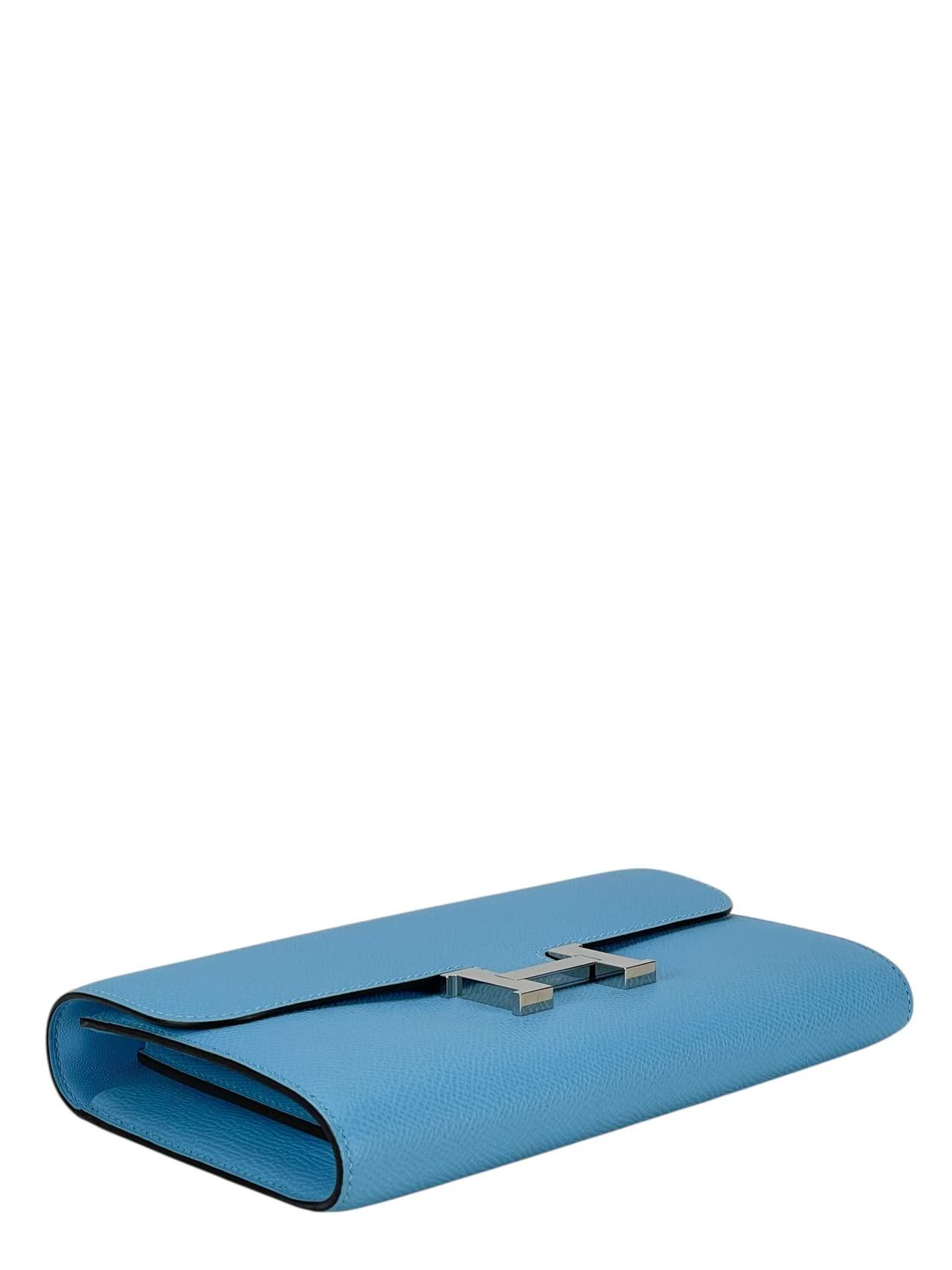 HERMES - Constance to go Celeste 7N Epsom Palladium Hardware 