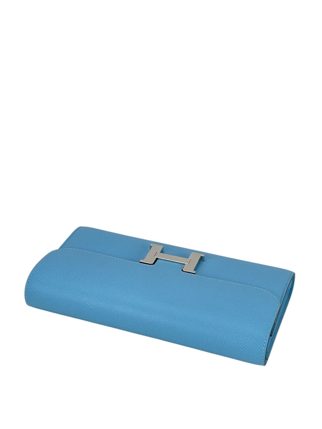 HERMES - Constance to go Celeste 7N Epsom Palladium Hardware 