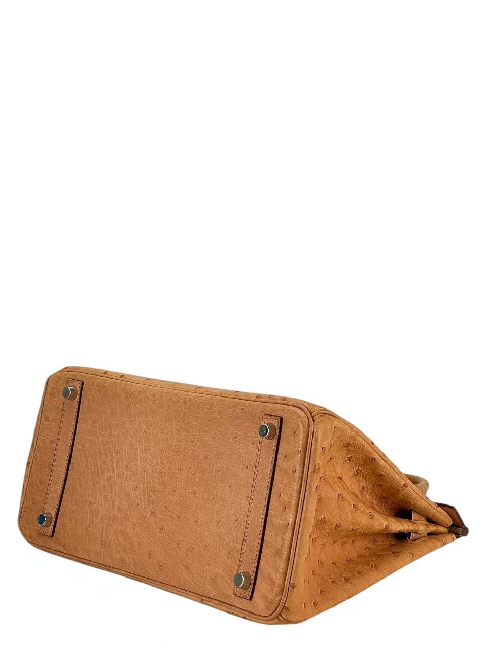 HERMES - Birkin 30 Gold Ostrich Palladium Hardware 