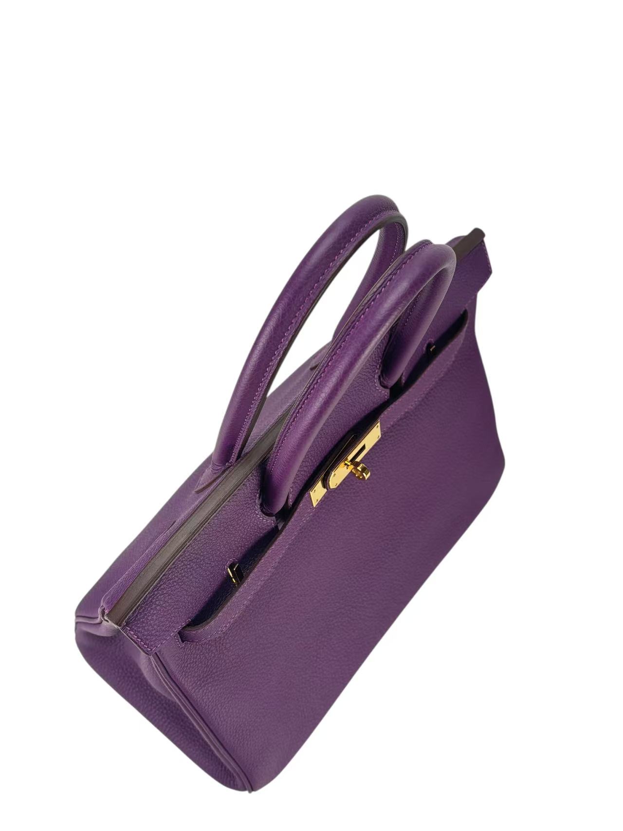 HERMES - Birkin 30 Anemone P9 Togo Gold Hardware 