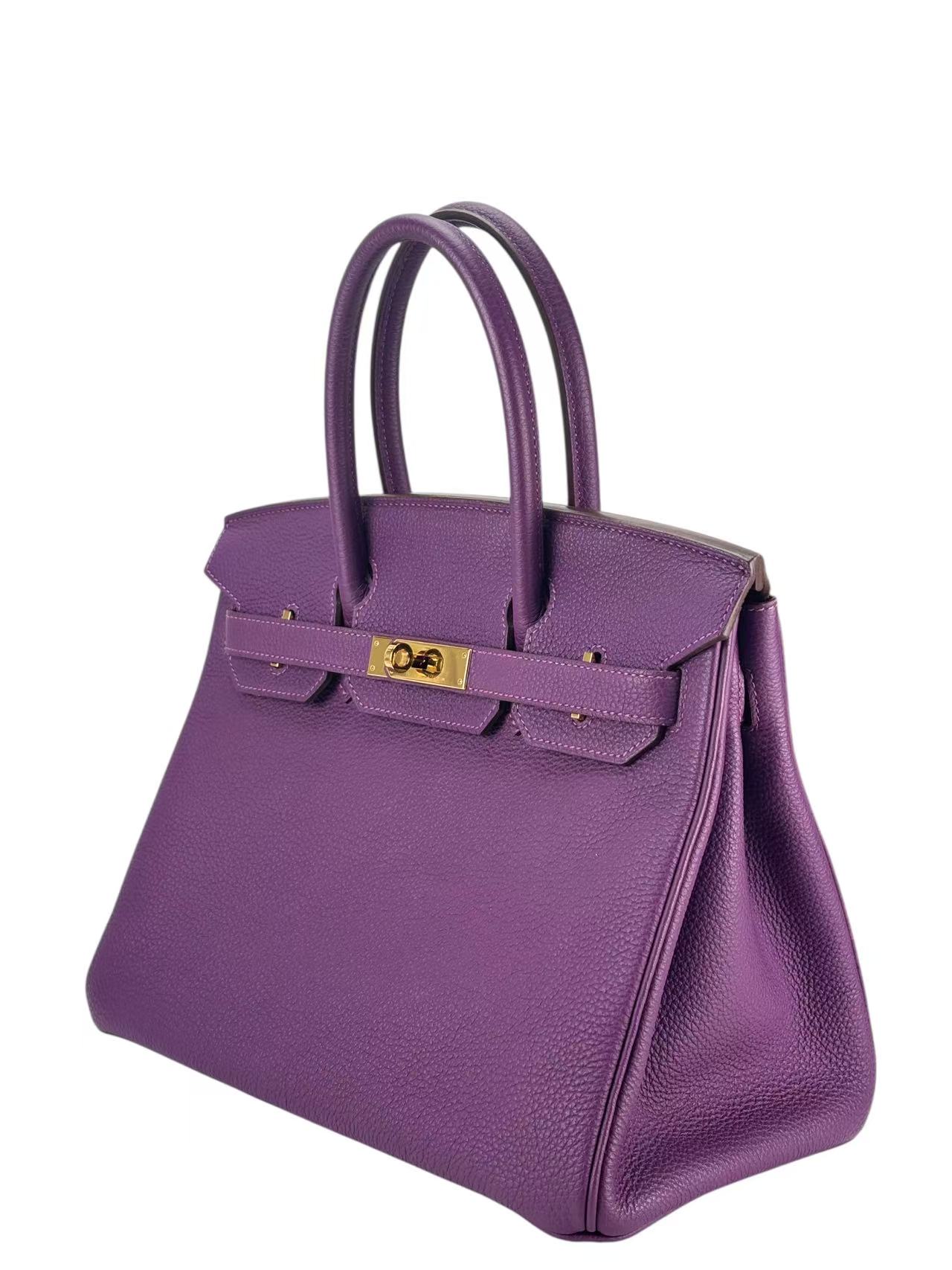 HERMES - Birkin 30 Anemone P9 Togo Gold Hardware 