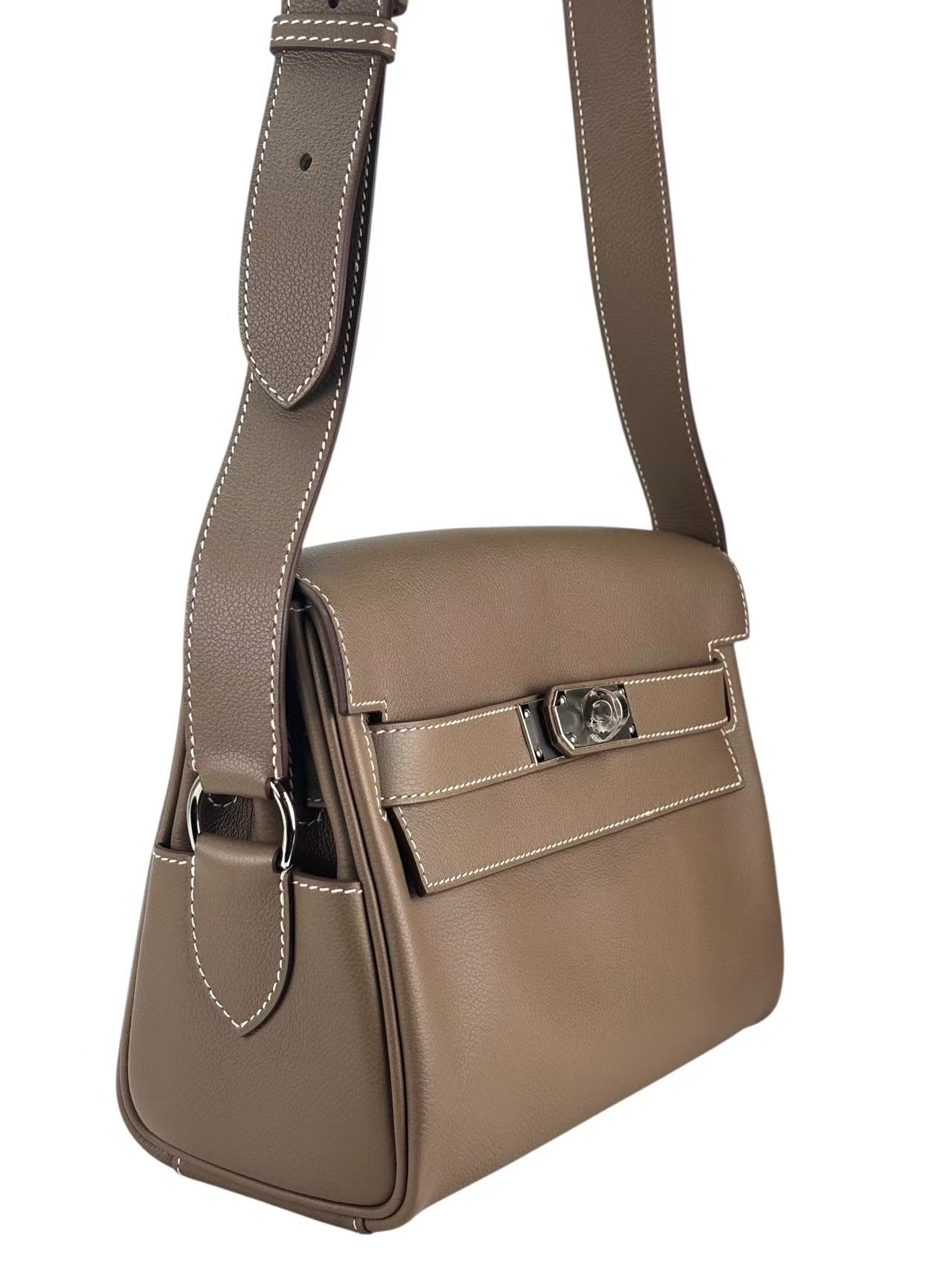 HERMES - Kelly MessengerPM 18 Evercolor Etoupe Palladium Hardware W (2024)