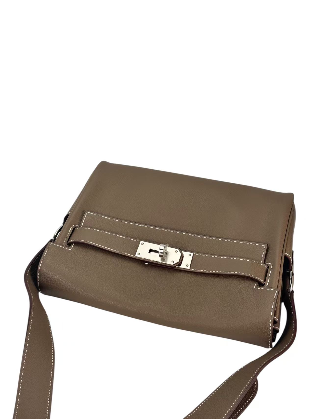 HERMES - Kelly MessengerPM 18 Evercolor Etoupe Palladium Hardware W (2024)