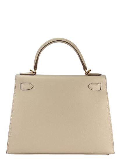 HERMES - Kelly 28 Craie10 Epsom Gold Hardware
