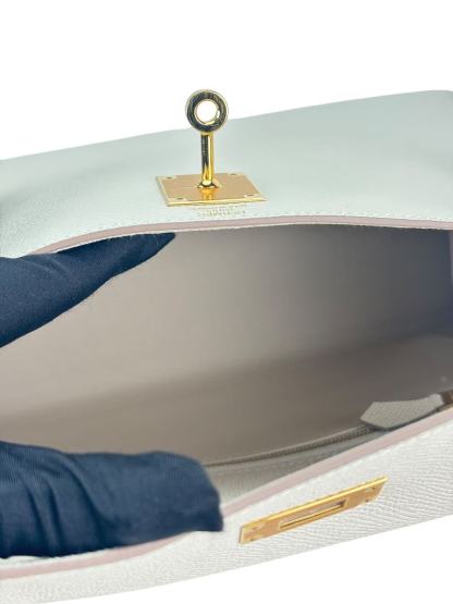 HERMES - Kelly 28 Craie10 Epsom Gold Hardware