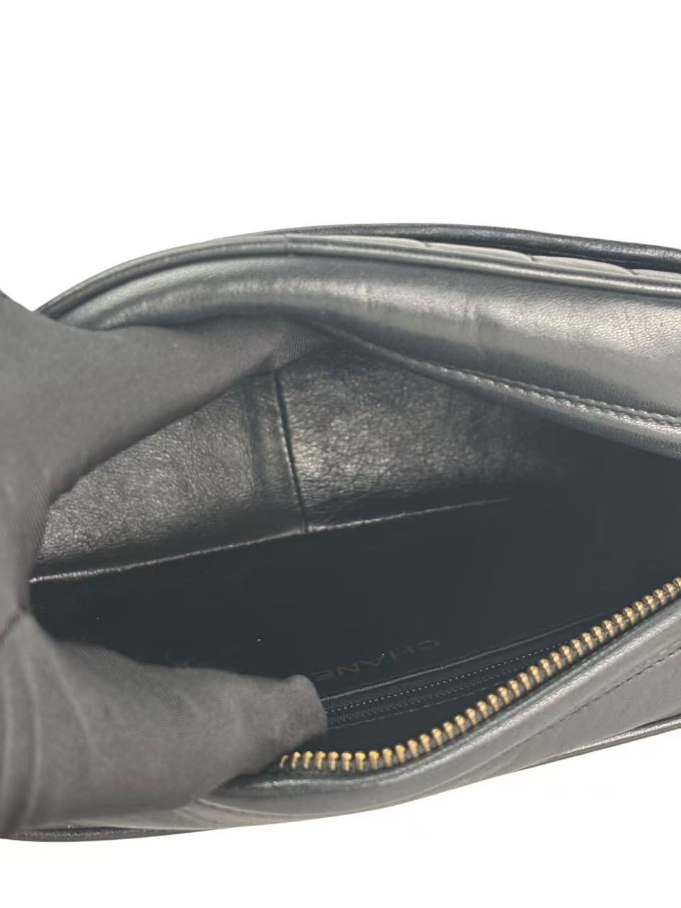 CHANEL - Black Lambskin Tassel Bijoux Camera Crossbody Bag