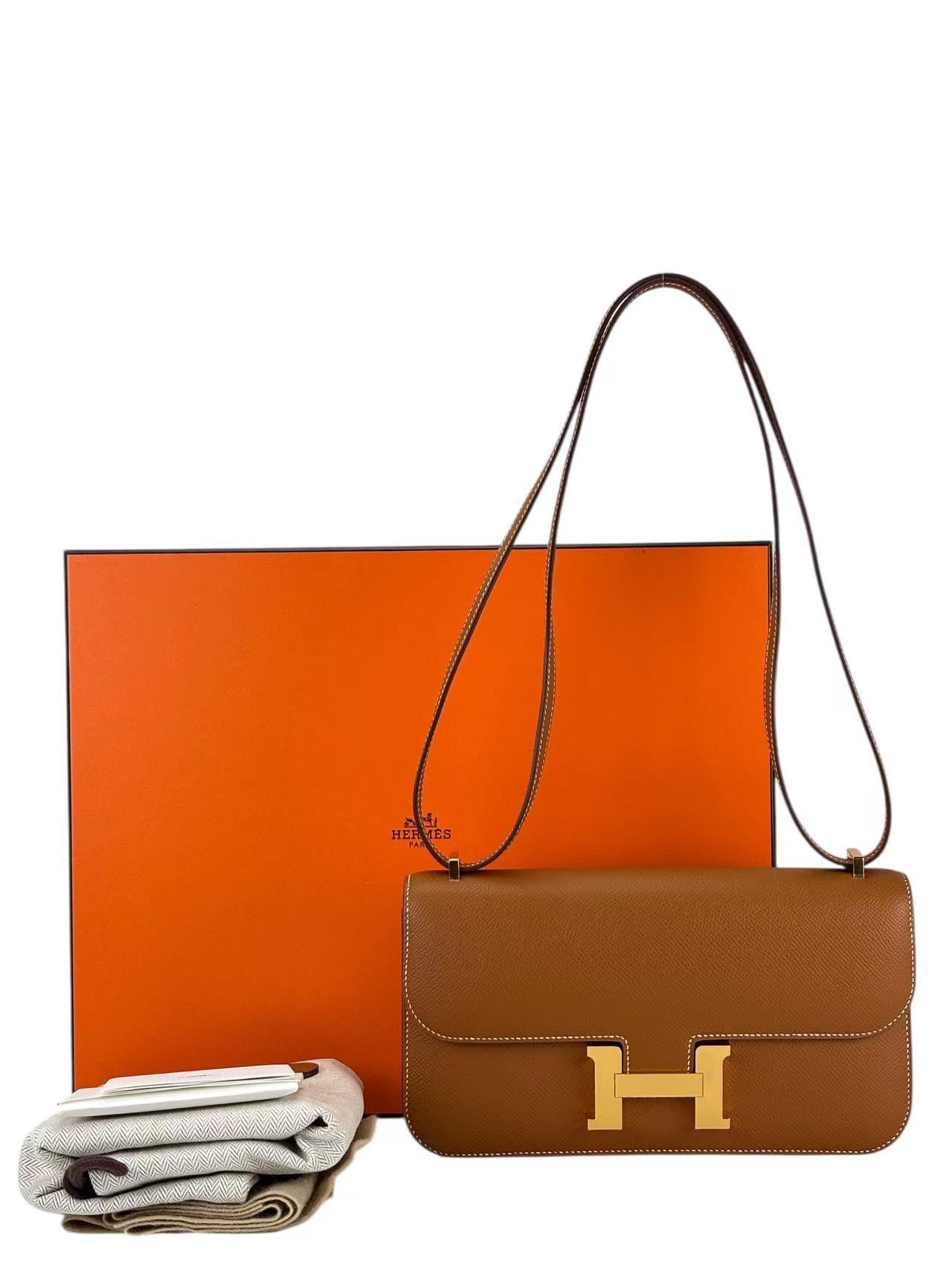 HERMES - Constance Elan 24 Gold Swift Gold Hardware