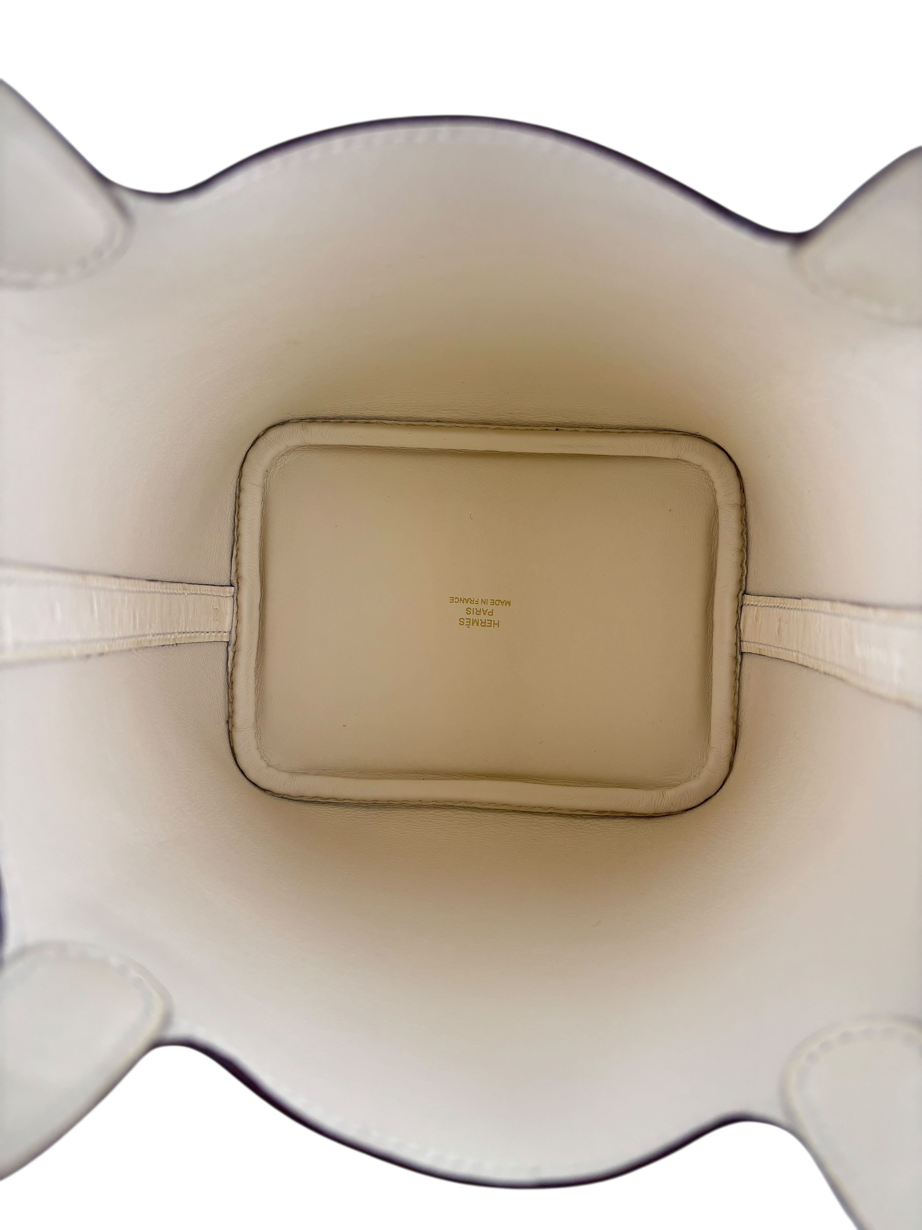 HERMES - Micro Picotin 14 Nata12 Ostrich Gold Hardware