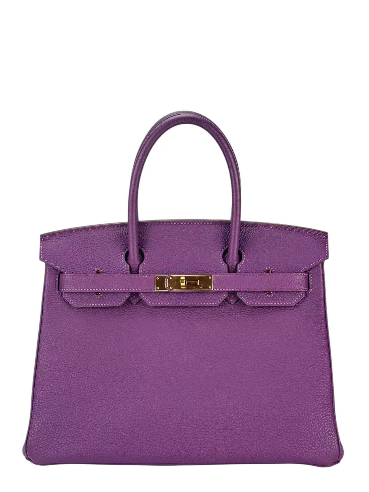 HERMES - Birkin 30 Anemone P9 Togo Gold Hardware 