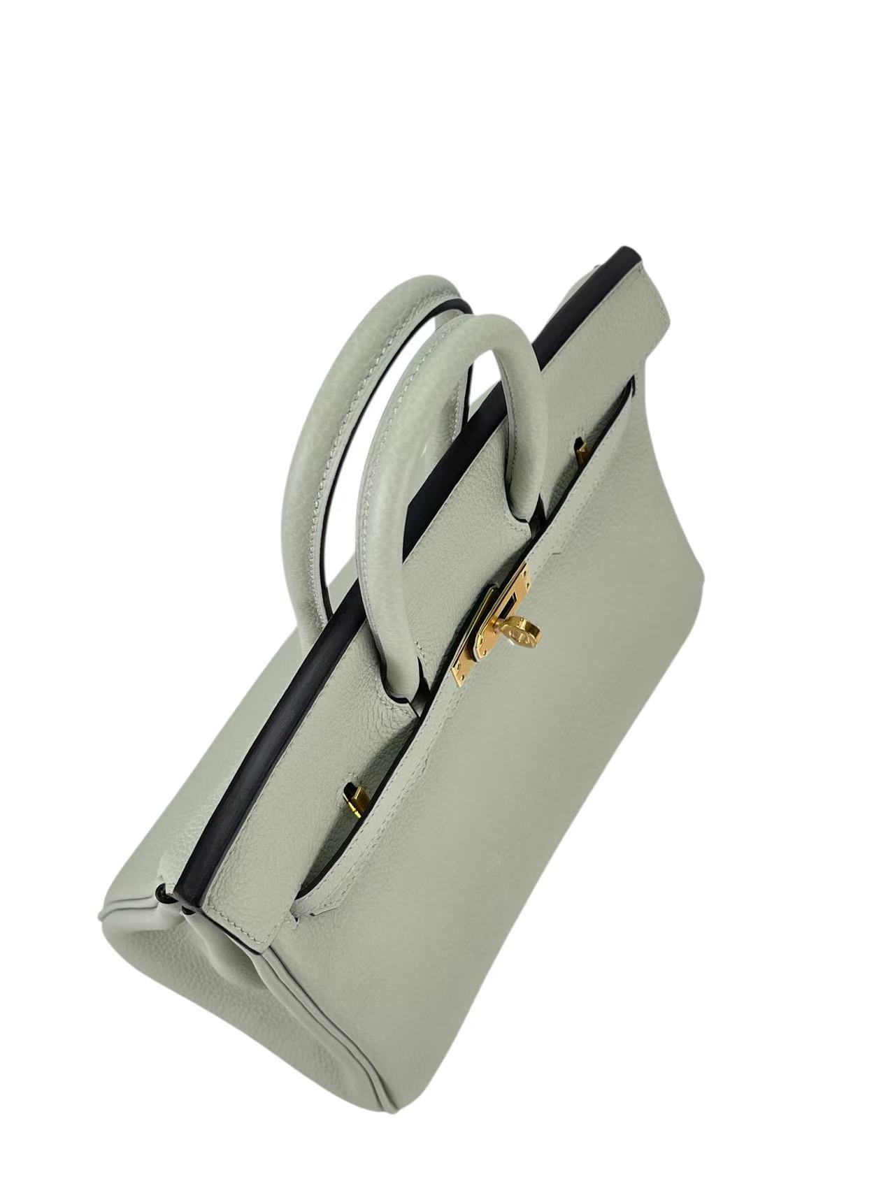 HERMES - Birkin 25 Gris Neve Togo Gold Hardware