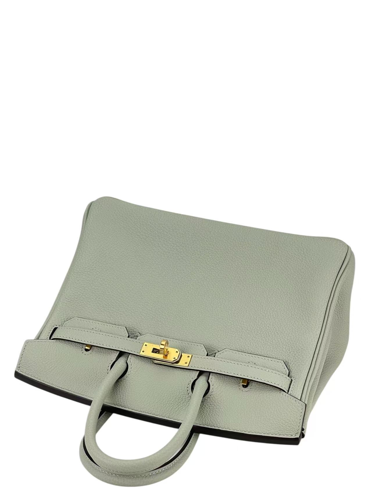 HERMES - Birkin 25 Gris Neve Togo Gold Hardware