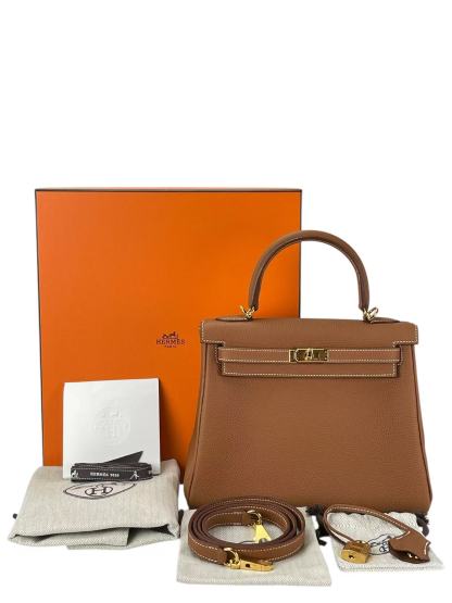 HERMES - Birkin 25 Gold Togo Gold Hardware 