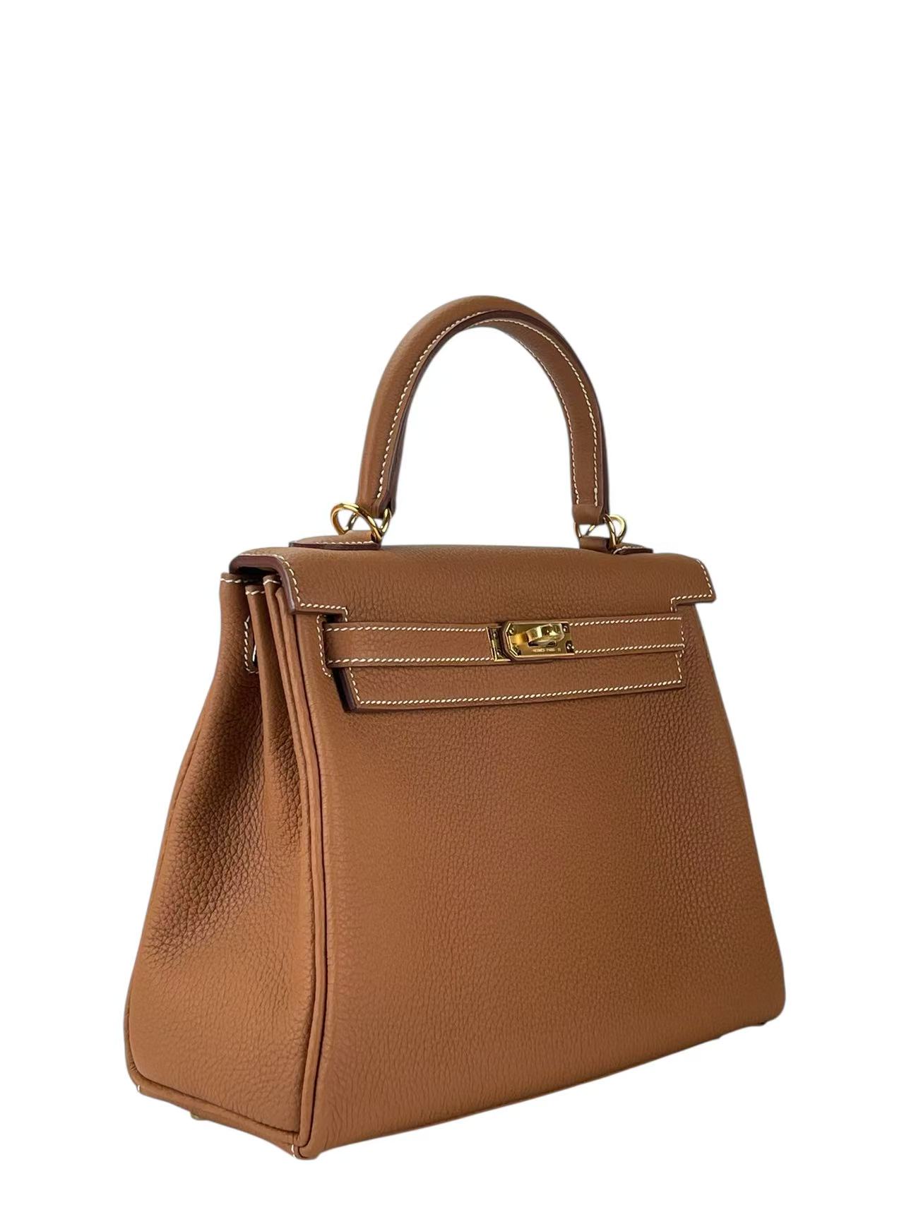 HERMES - Birkin 25 Gold Togo Gold Hardware 