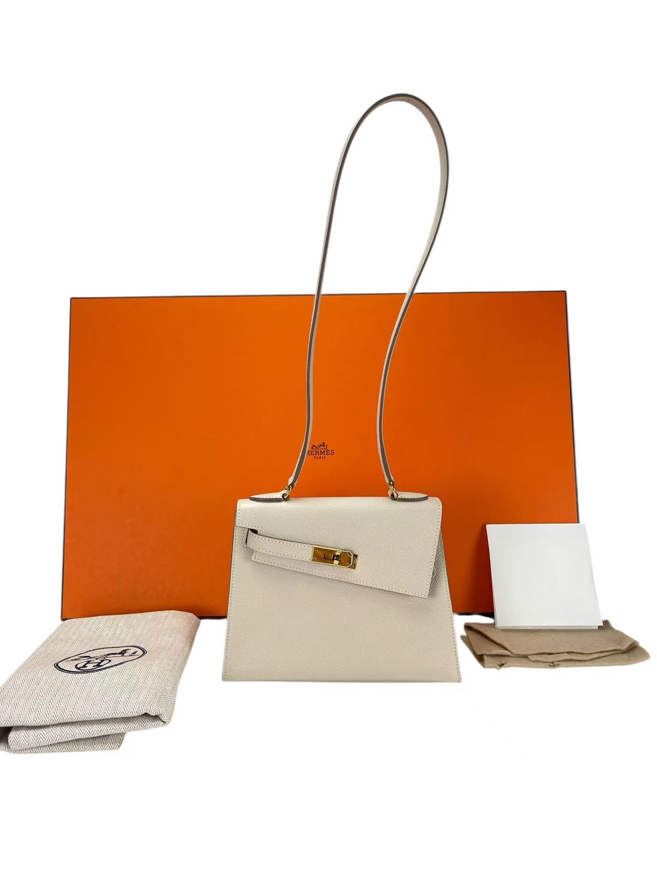 HERMES - Kelly Desordre 20 Craie10 Epsom Gold Hardware B（2023）