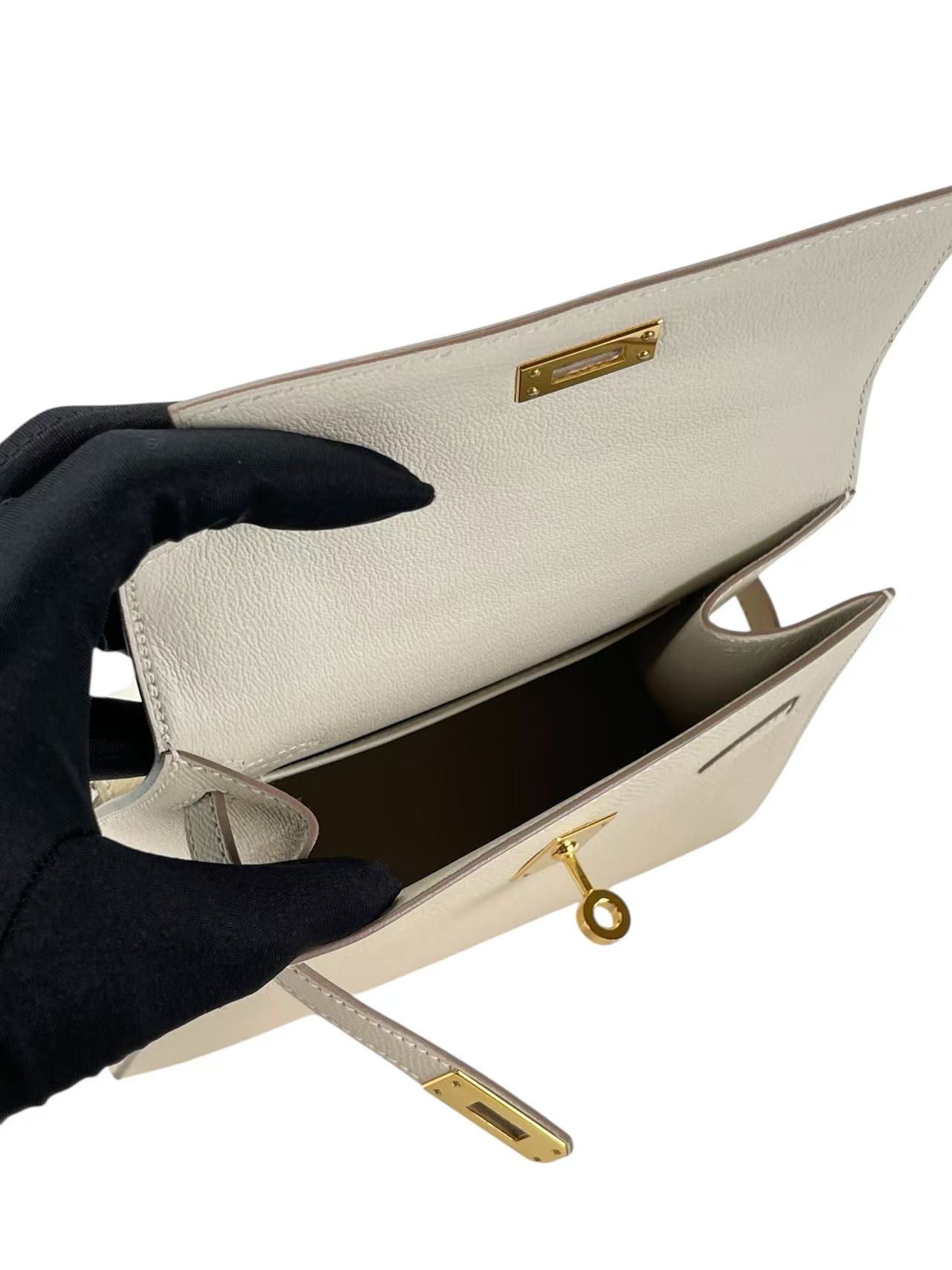 HERMES - Kelly Desordre 20 Craie 10 Epsom Gold Hardware B（2023