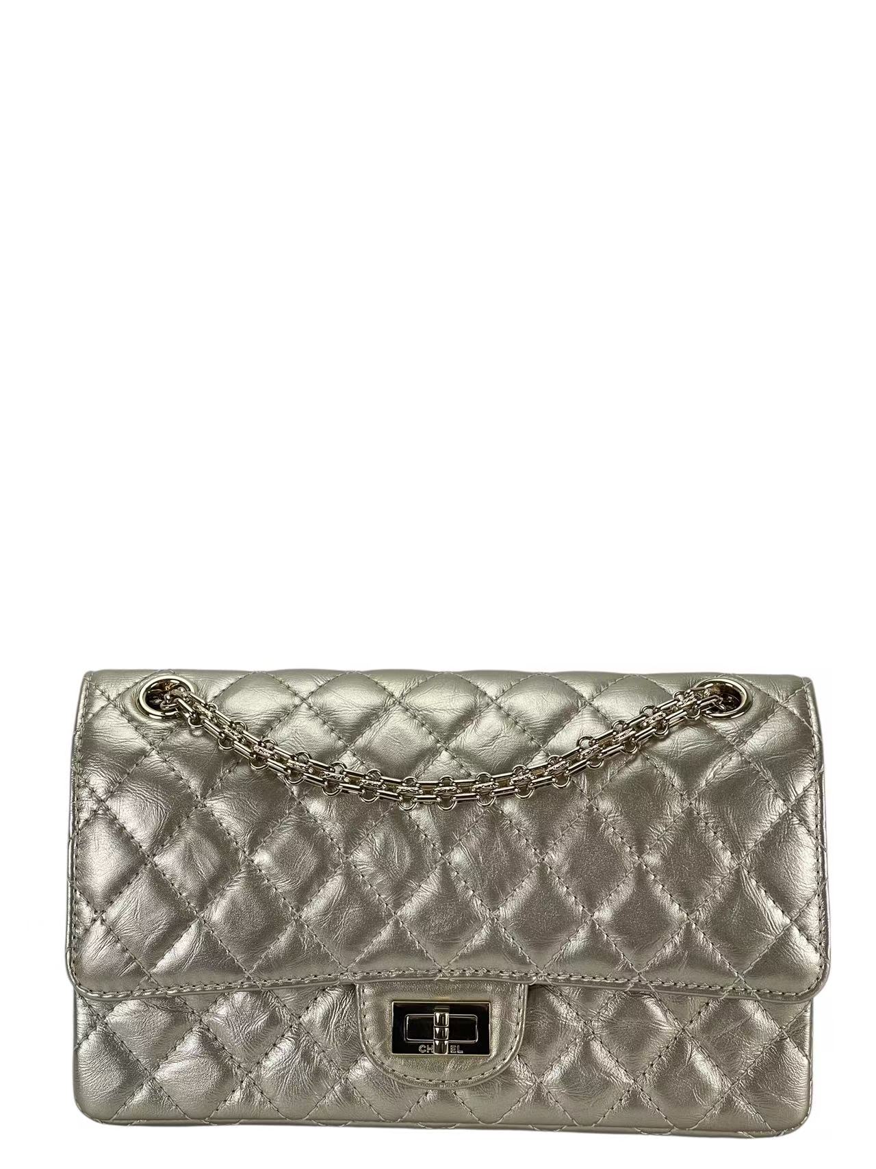 CHANEL - 2.55 Reissue 227 Flap Light Gold Lambskin Gold Hardware