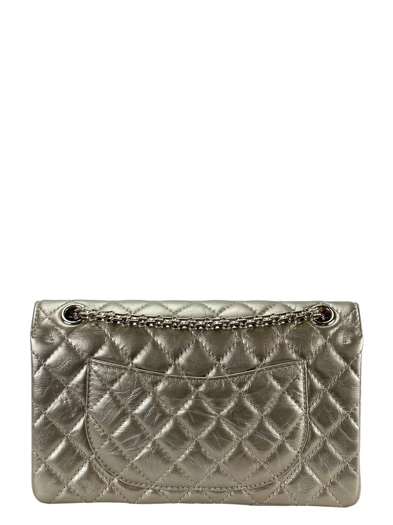 CHANEL - 2.55 Reissue 227 Flap Light Gold Lambskin Gold Hardware