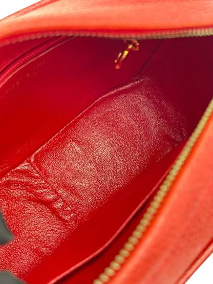 CHANEL - Red Caviar Matelasse Chain Camera Shoulder Bag