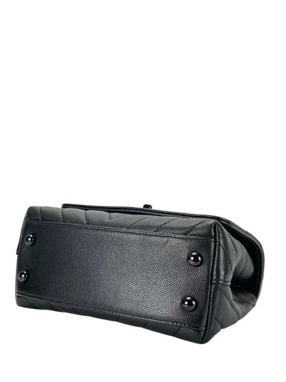 CHANEL - So Black Coco Handle Caviar V-stitch Bag