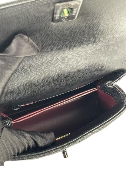 CHANEL - So Black Coco Handle Caviar V-stitch Bag