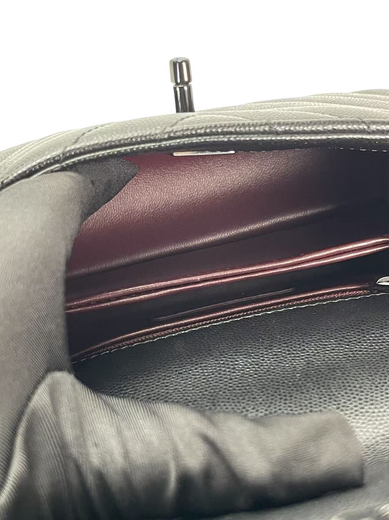 CHANEL - So Black Coco Handle Caviar V-stitch Bag