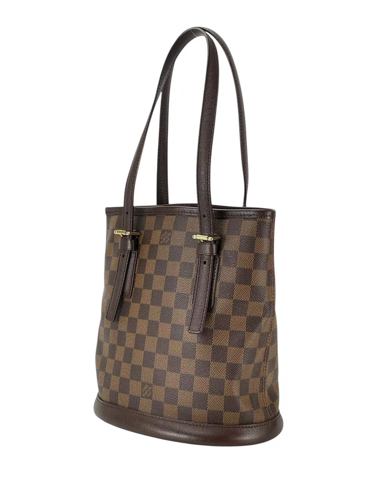 LOUIS VUITTON - Petit Bucket PM Damier Ebene Canvas