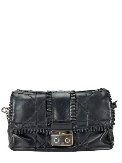 CHRISTIAN DIOR - Black Lambskin Dior Miss Dior New Lock Shoulder Bag