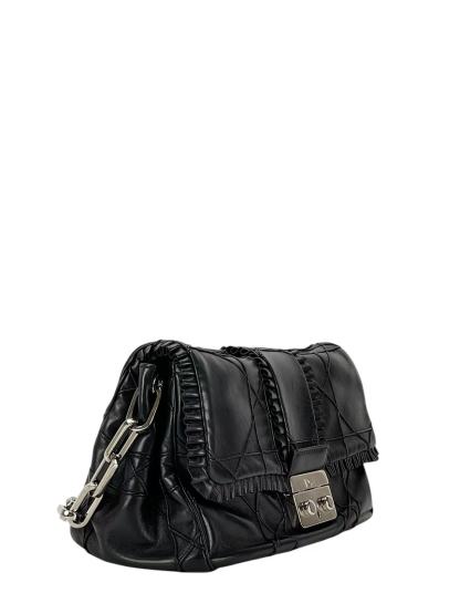 CHRISTIAN DIOR - Black Lambskin Dior Miss Dior New Lock Shoulder Bag