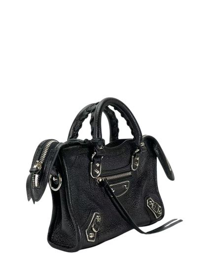 BALENCIAGA - Black Calfskin Classic City 2way Bag Sliver Hardware