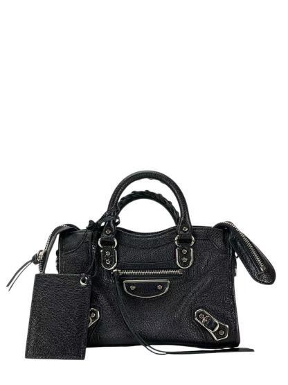 BALENCIAGA - Black Calfskin Classic City 2way Bag Sliver Hardware