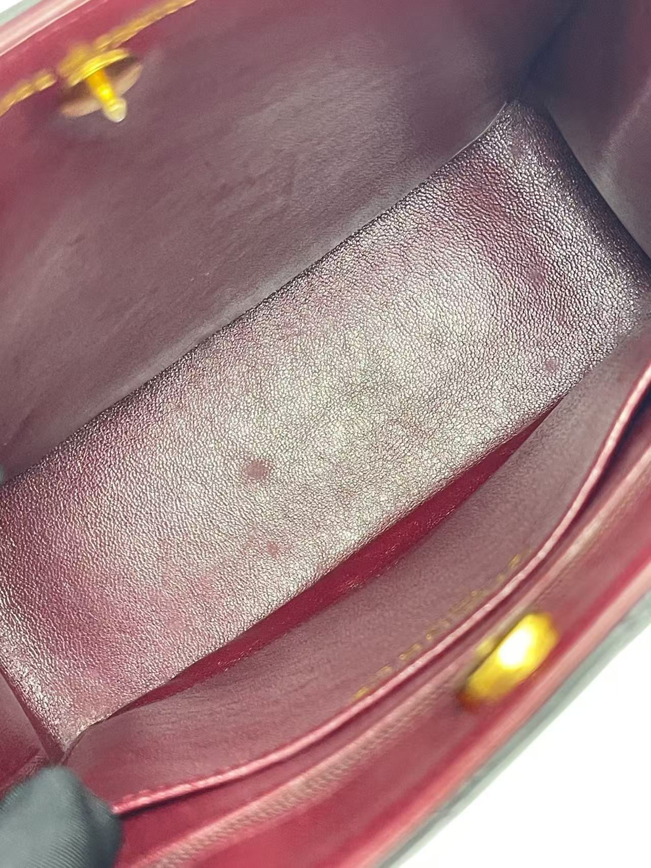 CHANEL - Black Lambskin Matelasse Chain Tote Bag Gold Hardware