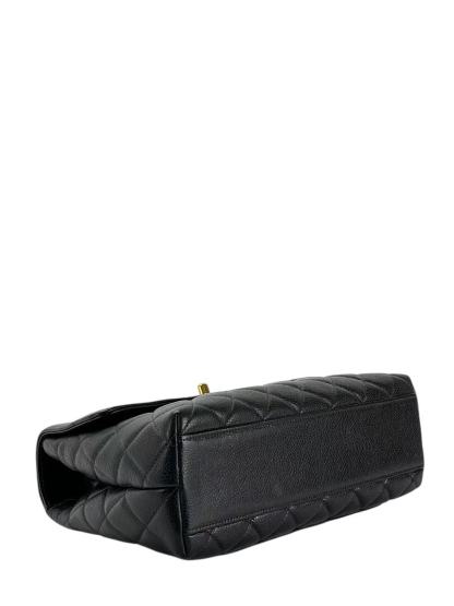 CHANEL - Black Caviar Skin Coco Handle Handbag